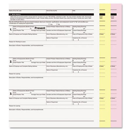 ACCUFAX Accufax  59106 Digital Carbonless Paper; 8.5 x 11; Three-Part;White-Canary-Pink; 835 Sets-CT 59106